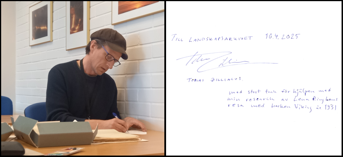 Tobias Zilliacus på landskapsarkivet