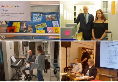 Ett collage över landskapsarkivets praktikanter och volontärer